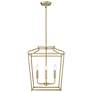 2_Nellita 16" Wide 4-Light Pendant in Vintage Brass more views
