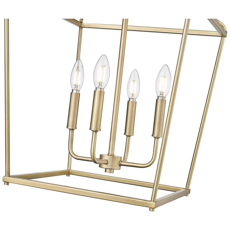 Image 5 Nellita 16" Wide 4-Light Pendant in Vintage Brass more views