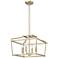Nellita 16" Wide 4-Light Pendant in Vintage Brass