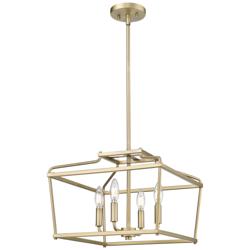 Nellita 16" Wide 4-Light Pendant in Vintage Brass
