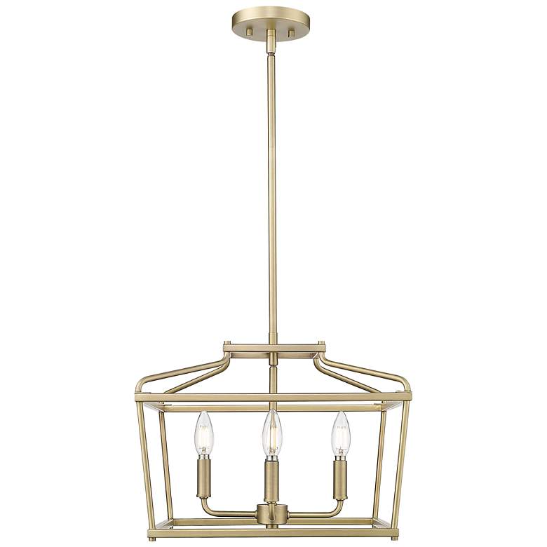 Image 2 Nellita 16" Wide 4-Light Pendant in Vintage Brass more views