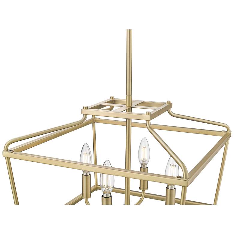 Image 4 Nellita 16" Wide 4-Light Pendant in Vintage Brass more views