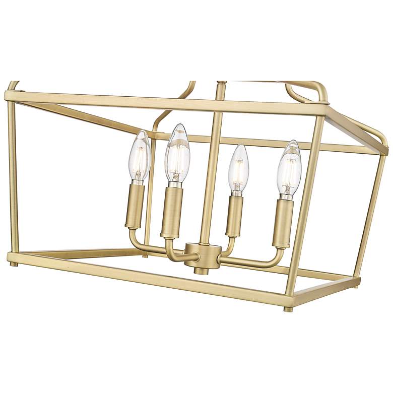 Image 5 Nellita 16" Wide 4-Light Pendant in Vintage Brass more views