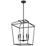 1_Nellita 18" Wide 5-Light Pendant in Matte Black