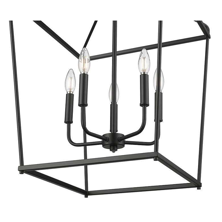 Image 3 Nellita 18" Wide 5-Light Pendant in Matte Black more views