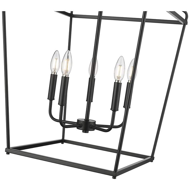 Image 5 Nellita 18" Wide 5-Light Pendant in Matte Black more views