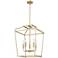 Nellita 18" Wide 5-Light Pendant in Vintage Brass