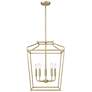 2_Nellita 18" Wide 5-Light Pendant in Vintage Brass more views