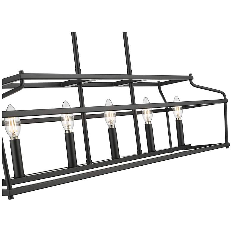 Image 5 Nellita 34" Wide 5-Light Island in Matte Black more views