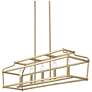 1_Nellita 34" Wide 5-Light Island in Vintage Brass