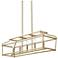 Nellita 34" Wide 5-Light Island in Vintage Brass