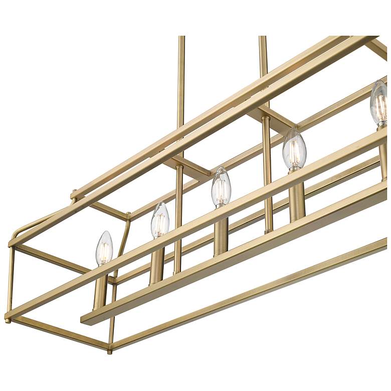Image 3 Nellita 34" Wide 5-Light Island in Vintage Brass more views