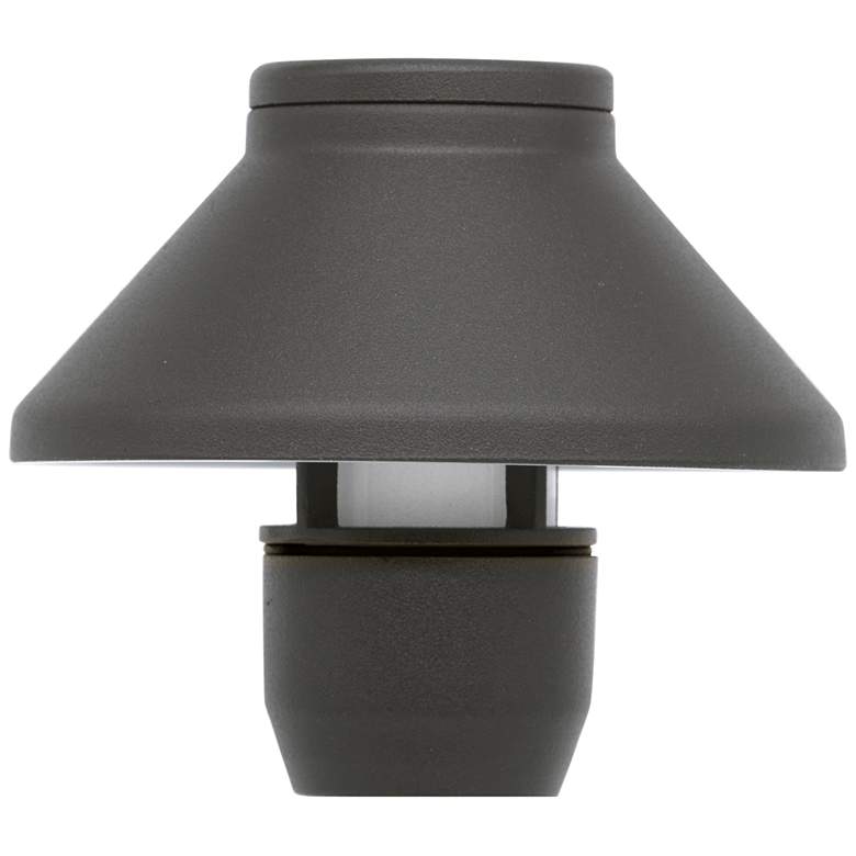Image 1 Nelly 3 1/2 inch High Black Metal Path Light Top