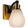 Nelson 82" High Brass And Black Bathroom Sconce