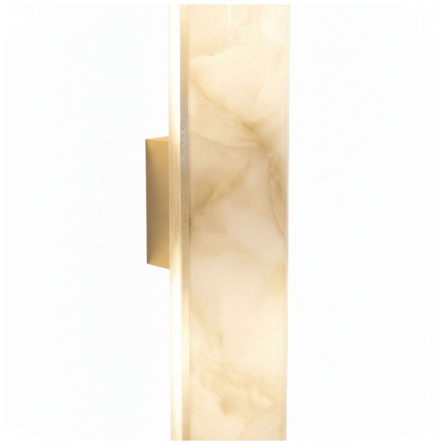 Image 4 Nena 26" High Faux Alabaster, Aged Brass LED Wall Sconce more views