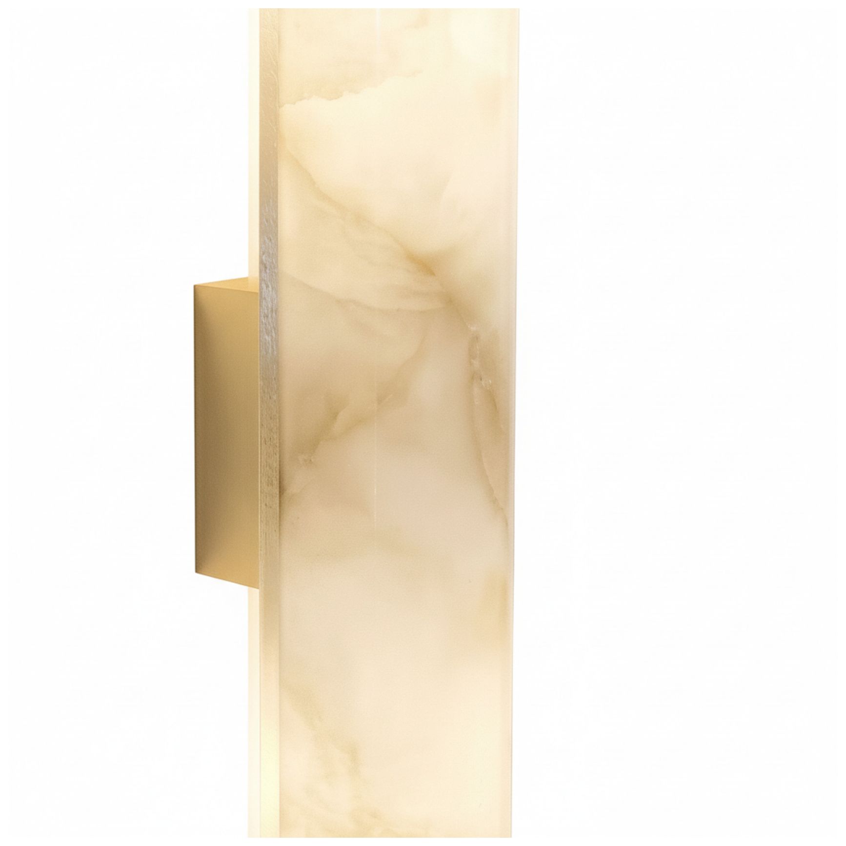 Image 5 Nena 26" High Faux Alabaster, Aged Brass LED Wall Sconce more views