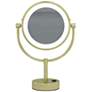 1_Neo Brushed Brass LED Lighted Makeup Freestanding Mirror