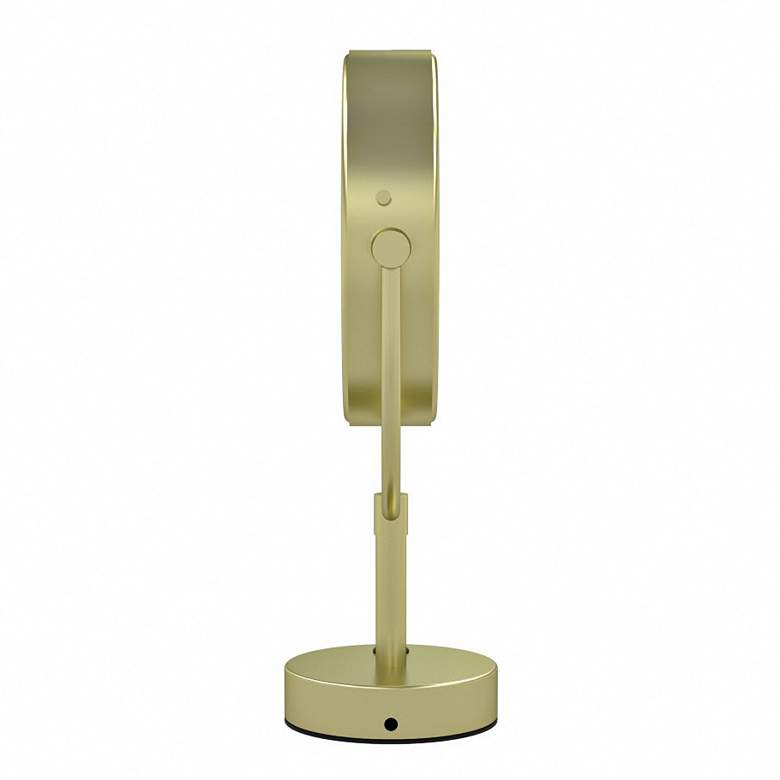 Image 2 Neo Brushed Brass LED Lighted Makeup Freestanding Mirror more views