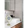 5_Neo Brushed Brass LED Lighted Makeup Freestanding Mirror more views