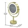 7_Neo Brushed Brass LED Lighted Makeup Freestanding Mirror more views
