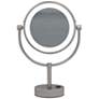 1_Neo Brushed Nickel LED Lighted Makeup Freestanding Mirror