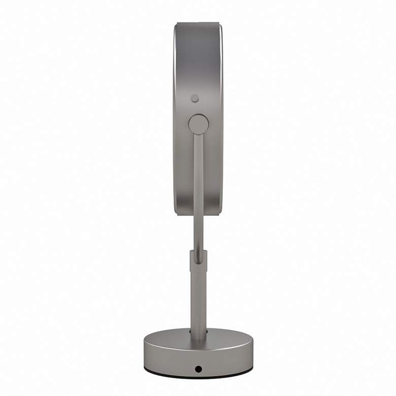 Image 2 Neo Brushed Nickel LED Lighted Makeup Freestanding Mirror more views