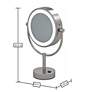 7_Neo Brushed Nickel LED Lighted Makeup Freestanding Mirror more views