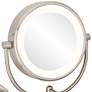 Neo Brushed Nickel LED Lighted Round Makeup Wall Mirror