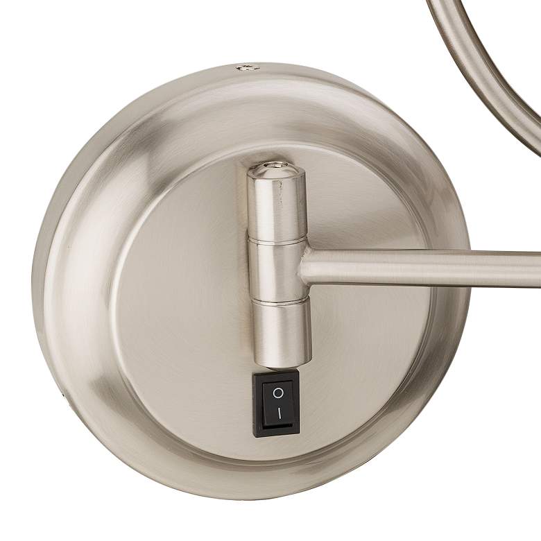 Image 3 Neo Brushed Nickel LED Lighted Round Makeup Wall Mirror more views