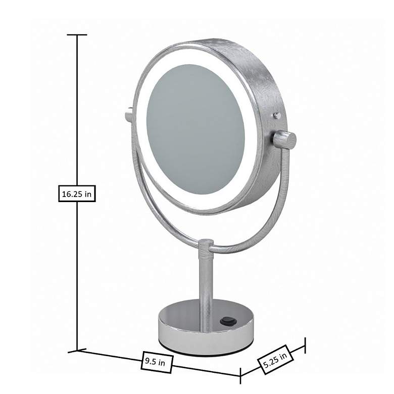 Image 7 Neo Chrome LED Lighted Makeup Freestanding Mirror more views