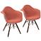Neo Flair Duo Red and Gray Fabric Dining Chair Set of 2