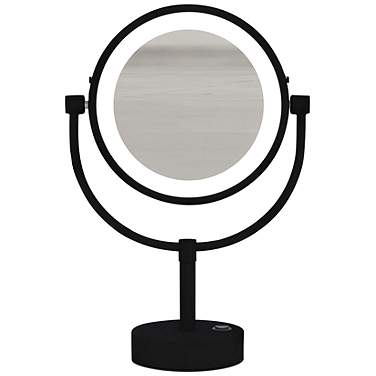 Neo Matte Black LED Lighted Makeup Freestanding Mirror