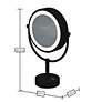 7_Neo Matte Black LED Lighted Makeup Freestanding Mirror more views