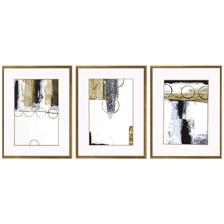 Image 1 Neo Moderne I 19"W x 25"H Framed Art Set of 3