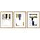 Neo Moderne I 19"W x 25"H Framed Art Set of 3