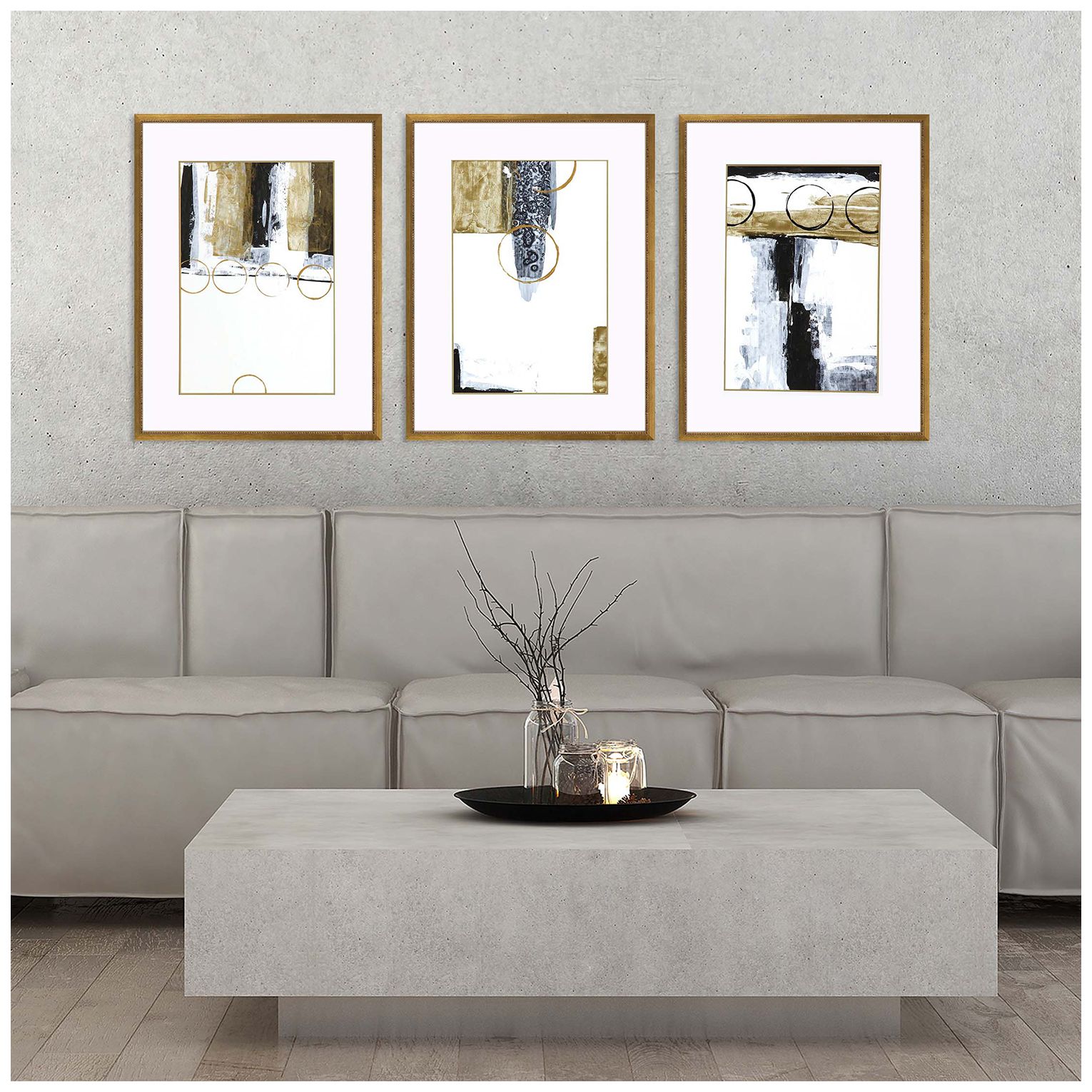Image 4 Neo Moderne I 19"W x 25"H Framed Art Set of 3 more views