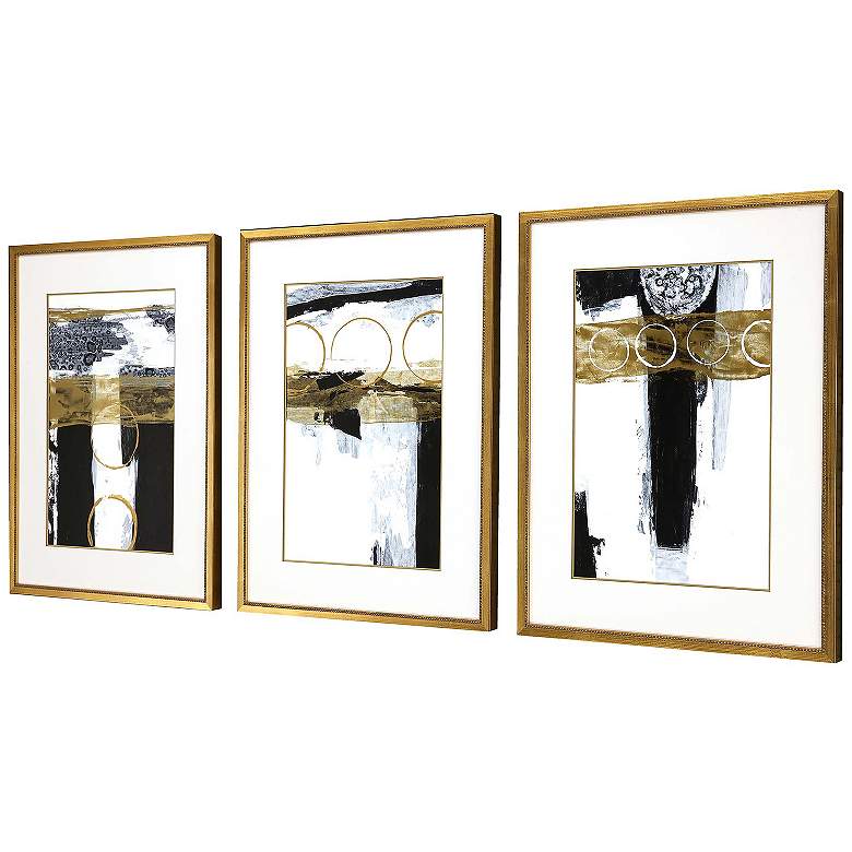Image 2 Neo Moderne II 19"W x 25"H Framed Art Set of 3 more views