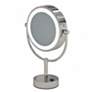 3_Neo Polished Nickel LED Lighted Makeup Freestanding Mirror more views