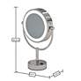 7_Neo Polished Nickel LED Lighted Makeup Freestanding Mirror more views
