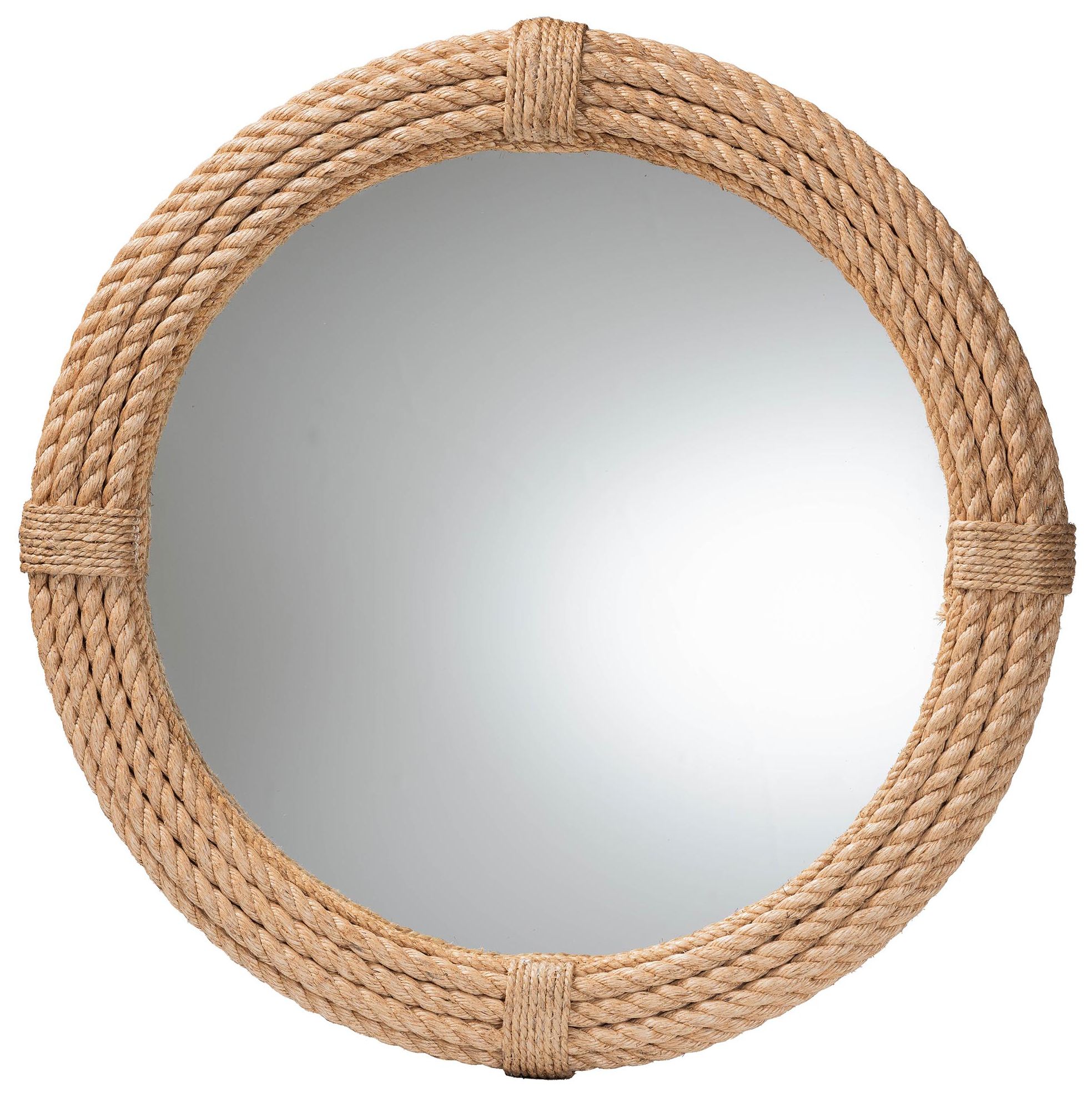 Image 2 Neo Rattan 31" Round Wall Mirror