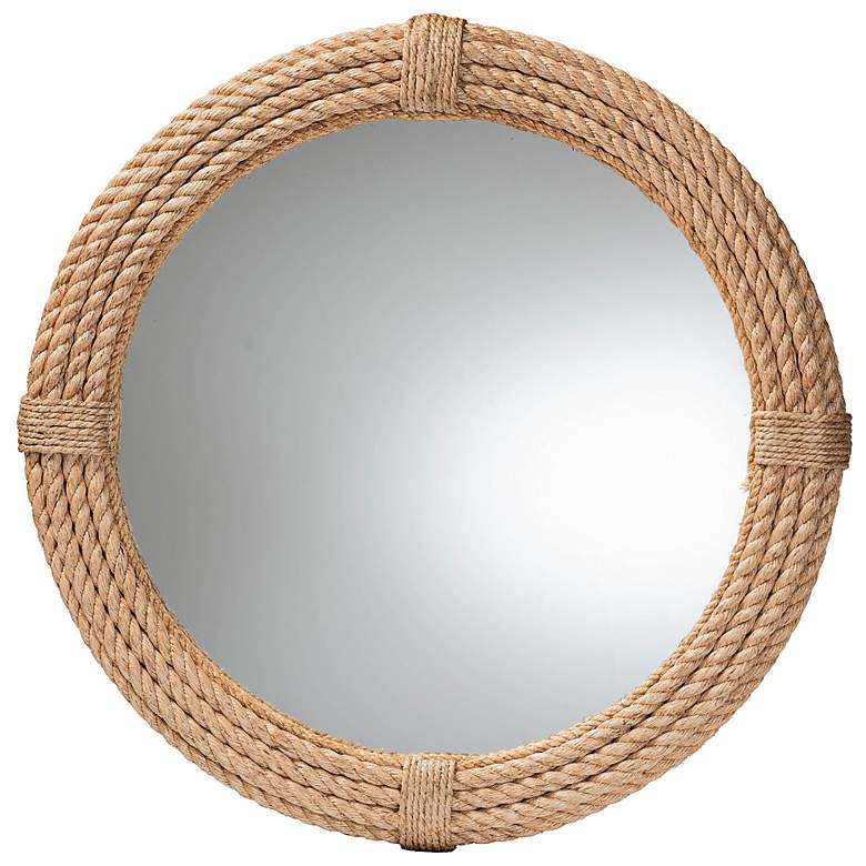 Image 2 Neo Rattan 31" Round Wall Mirror