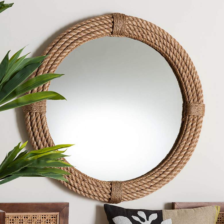 Image 1 Neo Rattan 31" Round Wall Mirror
