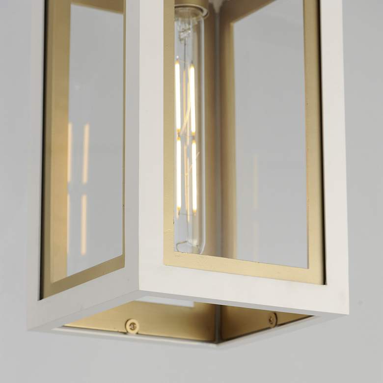 Image 5 Neoclass 12 1/2" High White and Gold Outdoor Hanging Light more views