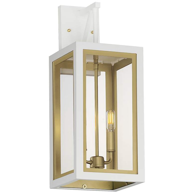 Image 1 Neoclass 2-Light Outdoor Sconce - White/Gold