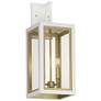 Neoclass 2-Light Outdoor Sconce - White/Gold
