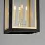 Thumbnail3 of Neoclass 20"H Black And Gold 4-Light Outdoor Hanging Light more views