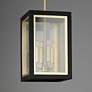 Thumbnail4 of Neoclass 20"H Black And Gold 4-Light Outdoor Hanging Light more views