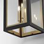 Neoclass 29 3/4"H Black and Gold 4-Light Outdoor Wall Light