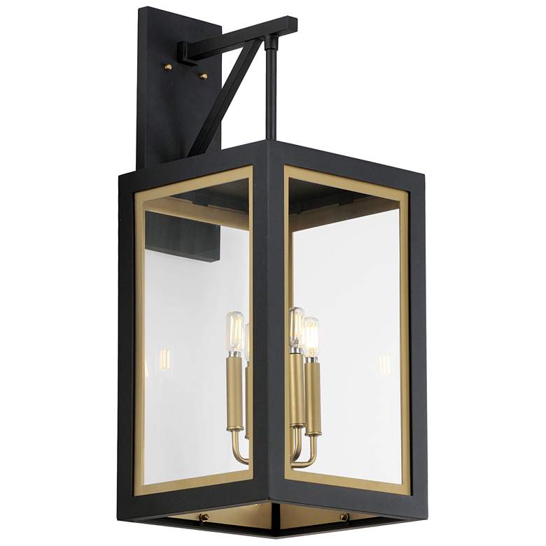 Image 1 Neoclass 4-Light Outdoor Wall Sconce - Black/Gold