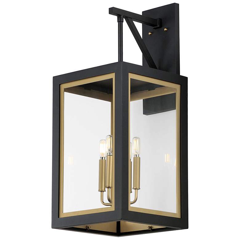Image 2 Neoclass 4-Light Outdoor Wall Sconce - Black/Gold